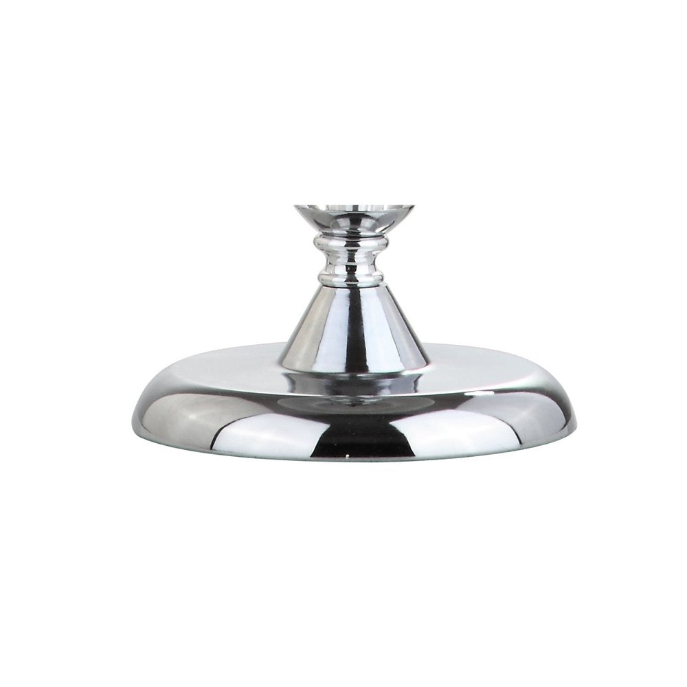 20" Silver And Clear Novelty Desk Lamp With Empire Shade — view 3