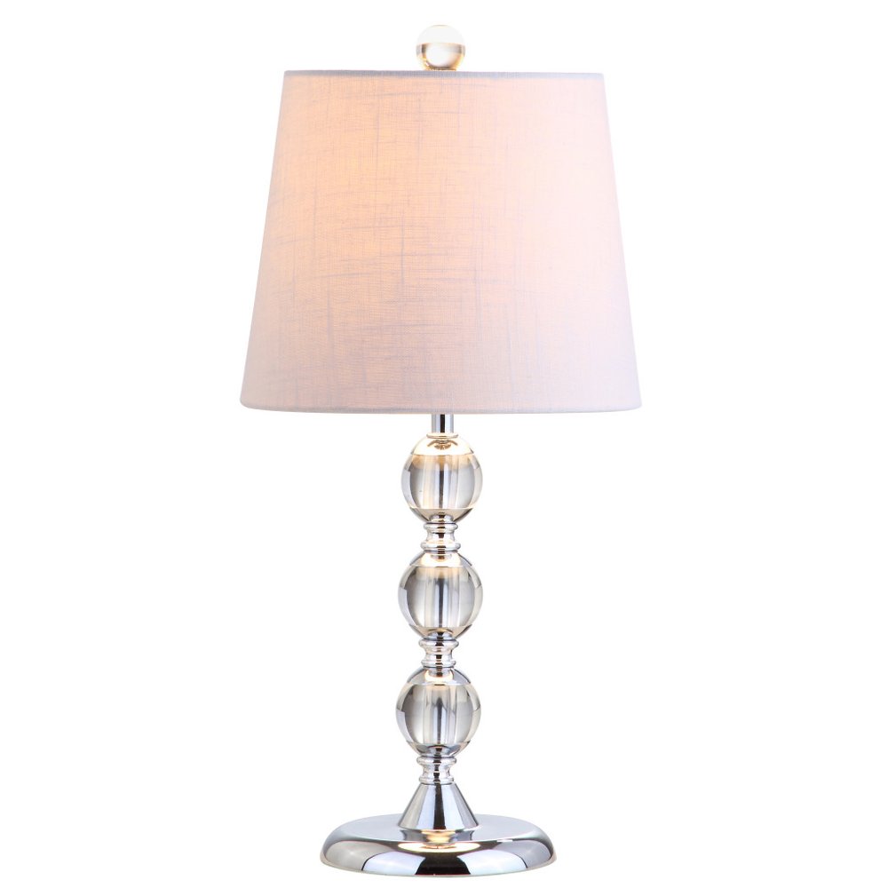20" Silver And Clear Novelty Desk Lamp With Empire Shade — view 6