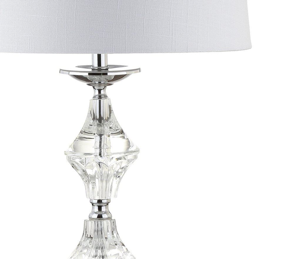 Set of Two 28" Silver Novelty Bedside Lamps With Drum Shades — view 4