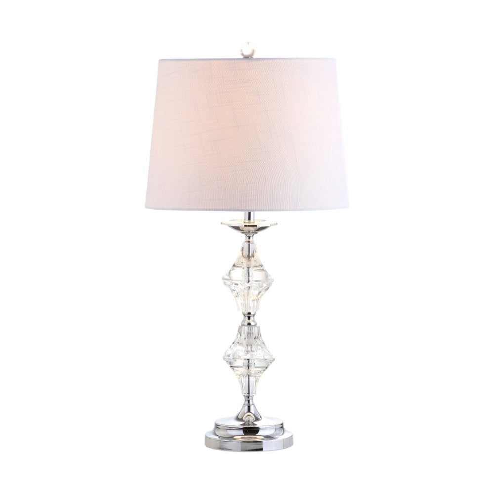 Set of Two 28" Silver Novelty Bedside Lamps With Drum Shades — view 6