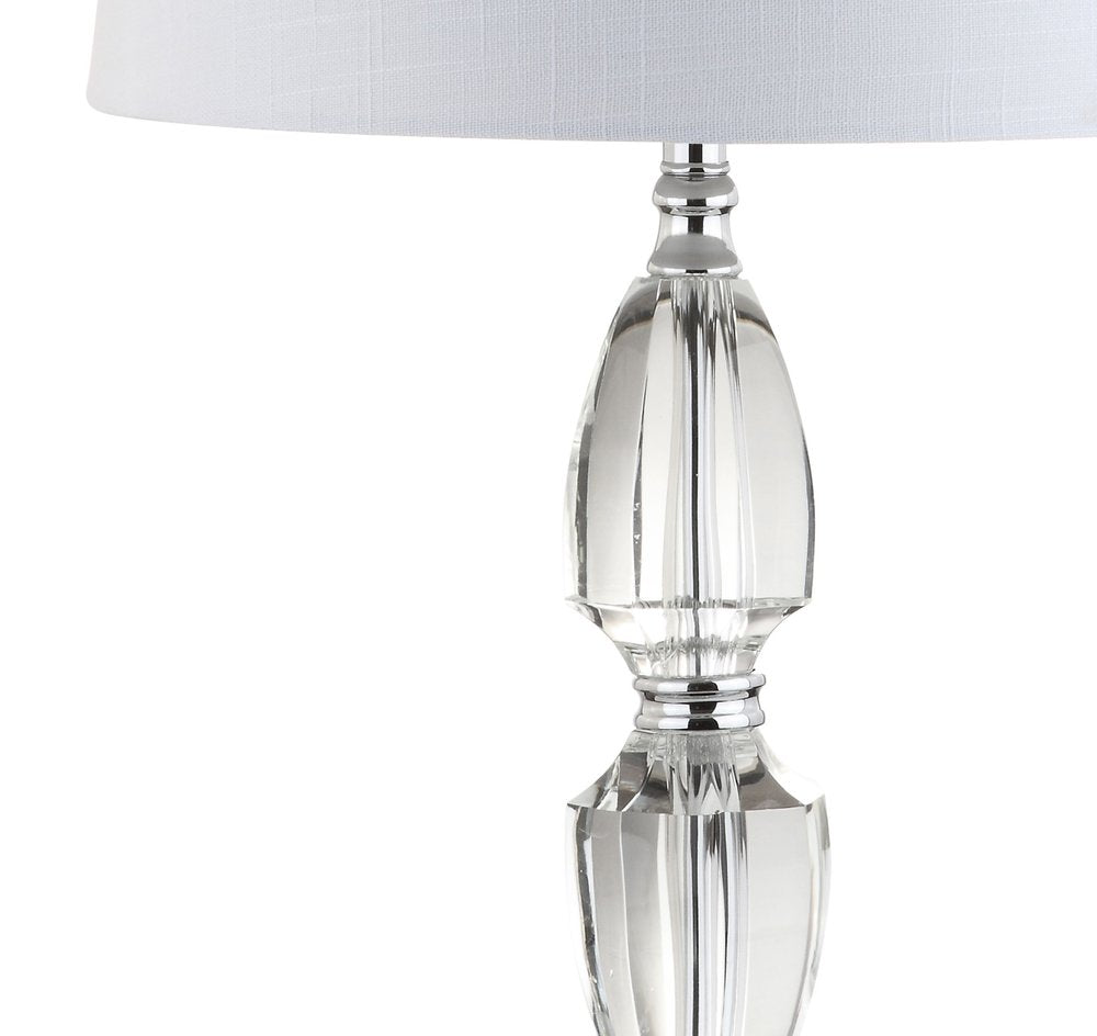 27" Silver Novelty Bedside Lamp With Drum Shade — view 1