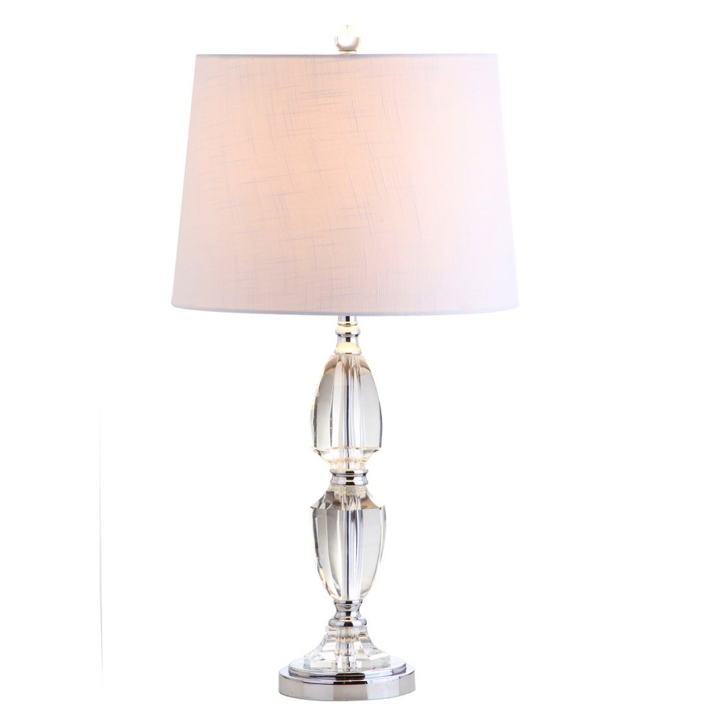 27" Silver Novelty Bedside Lamp With Drum Shade — view 4