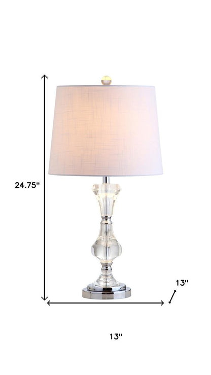 25" Silver Urn Table Lamp With Empire Shade HomeRoots