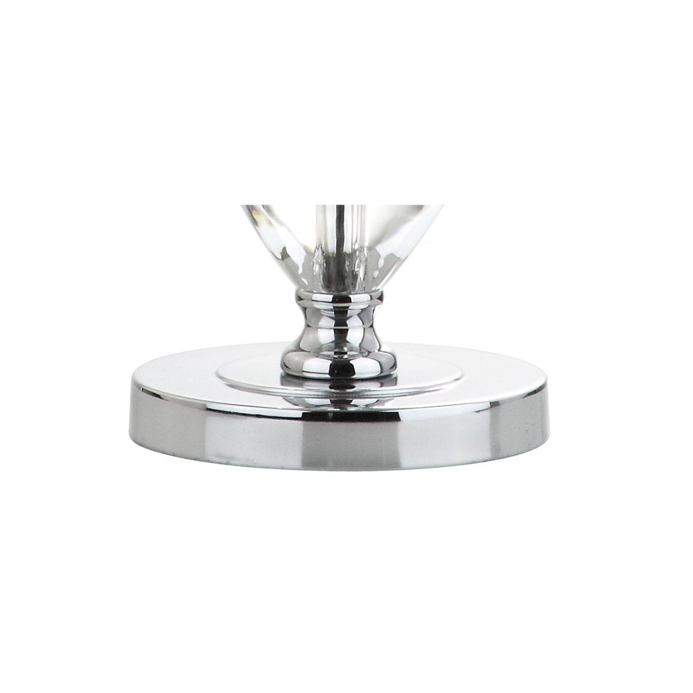 27" Silver Globe Table Lamp With Drum Shade — view 2
