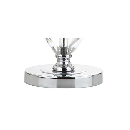 27" Silver Globe Table Lamp With Drum Shade