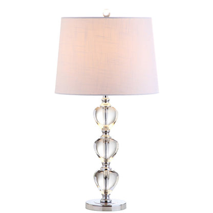 27" Silver Globe Table Lamp With Drum Shade
