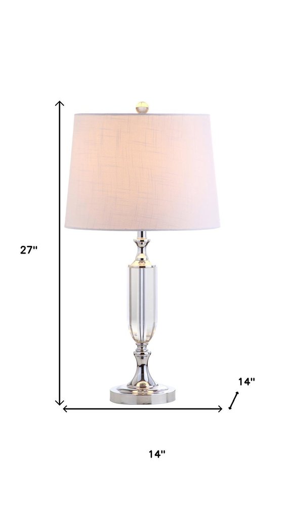 27" Silver Novelty Table Lamp With Empire Shade HomeRoots