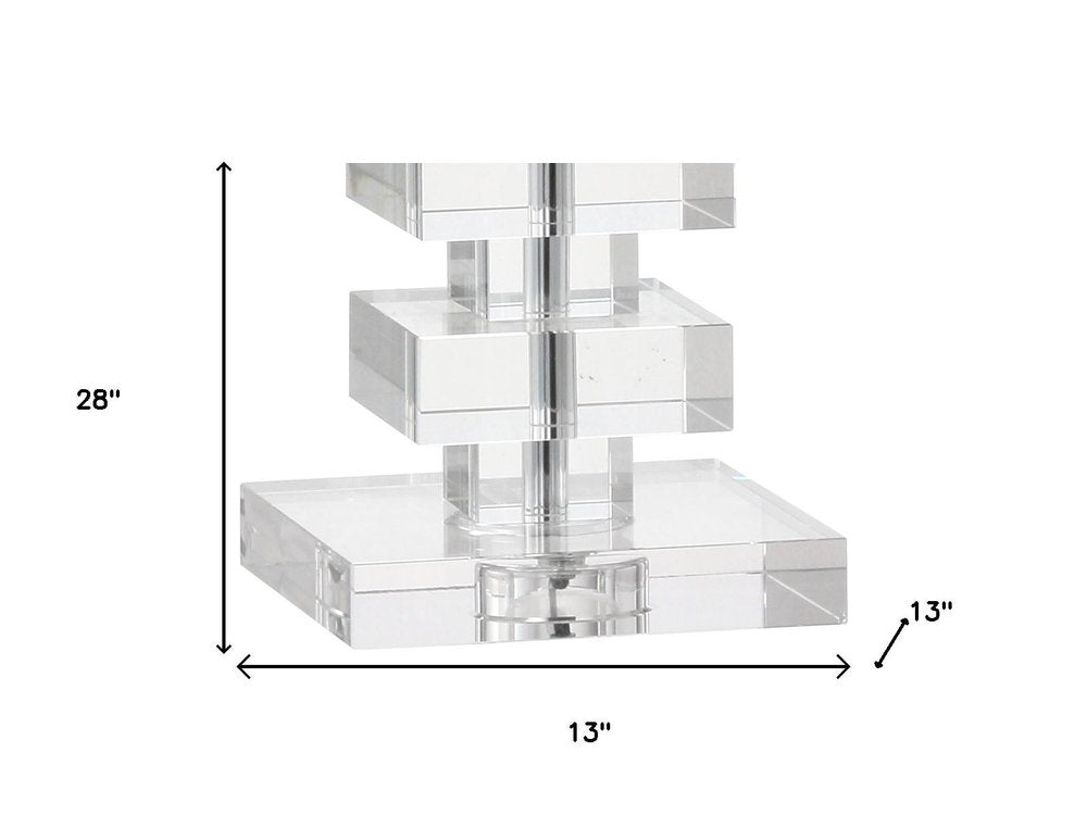 28" Clear Novelty Table Lamp With Shade HomeRoots