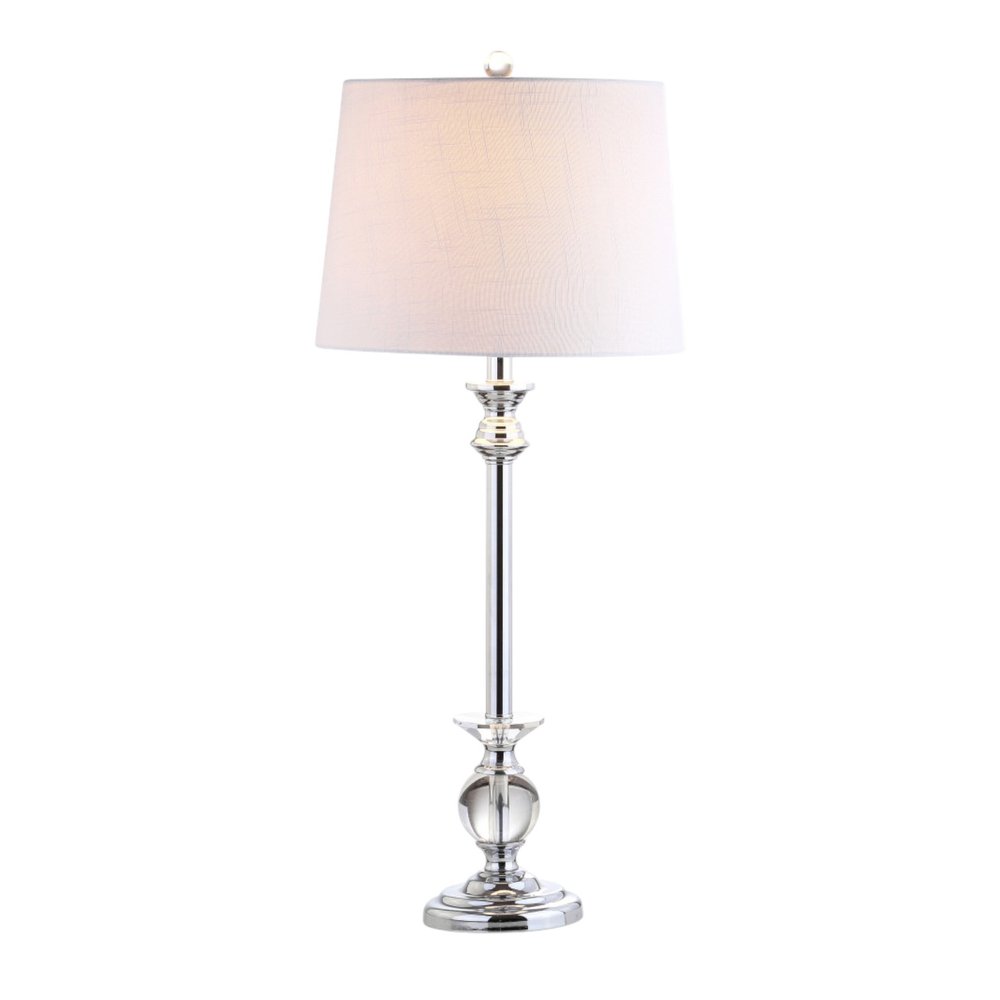 Set of Two 33" Silver Table Lamps With Drum Shades — view 5