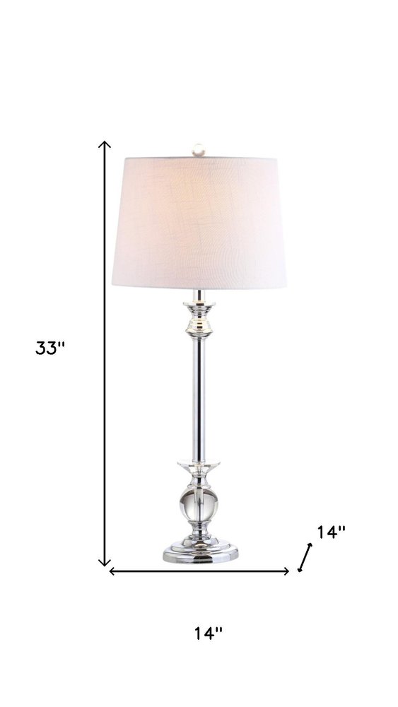 Set of Two 33" Silver Table Lamps With Drum Shades — view 6