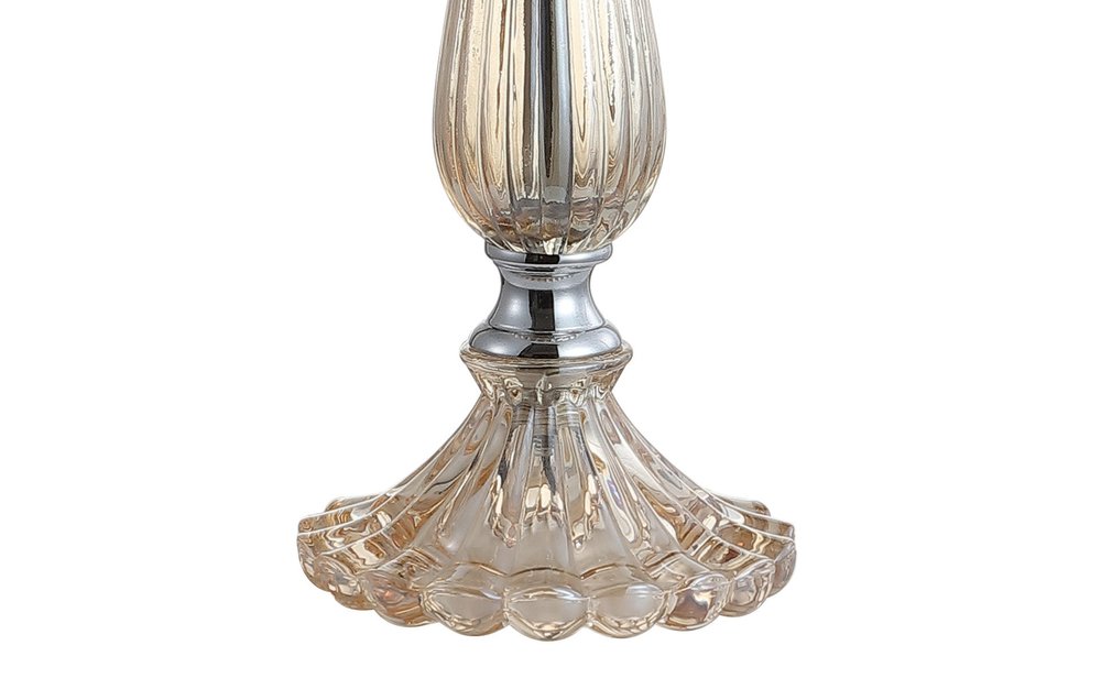 Set of Two 33" Champagne Novelty Table Lamps With Globe Shades — view 3