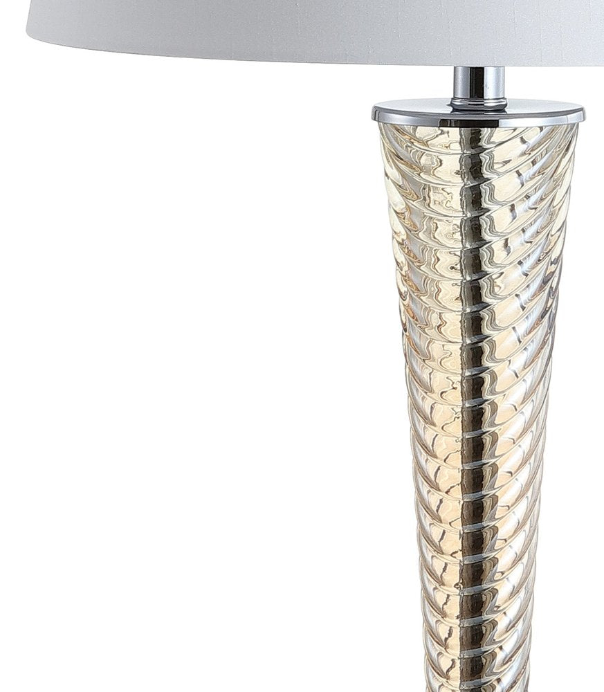 Set of Two 32" Champagne Urn Buffet Lamps With Globe Shades — view 2