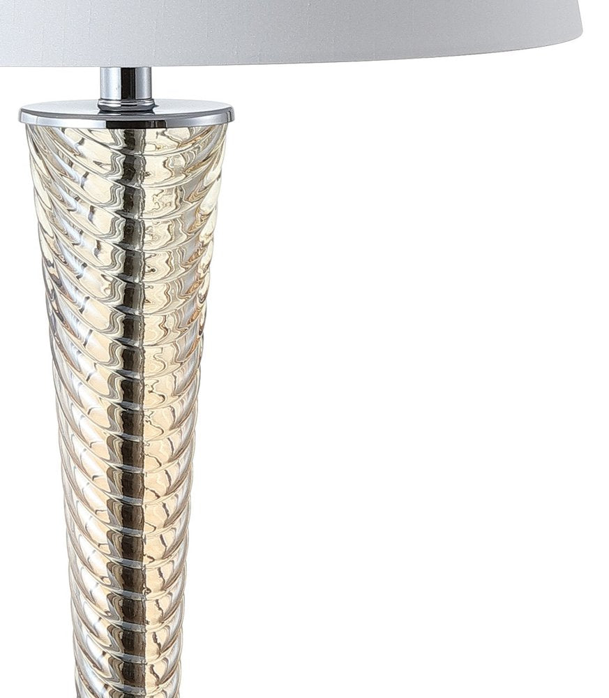 Set of Two 32" Champagne Urn Buffet Lamps With Globe Shades — view 5