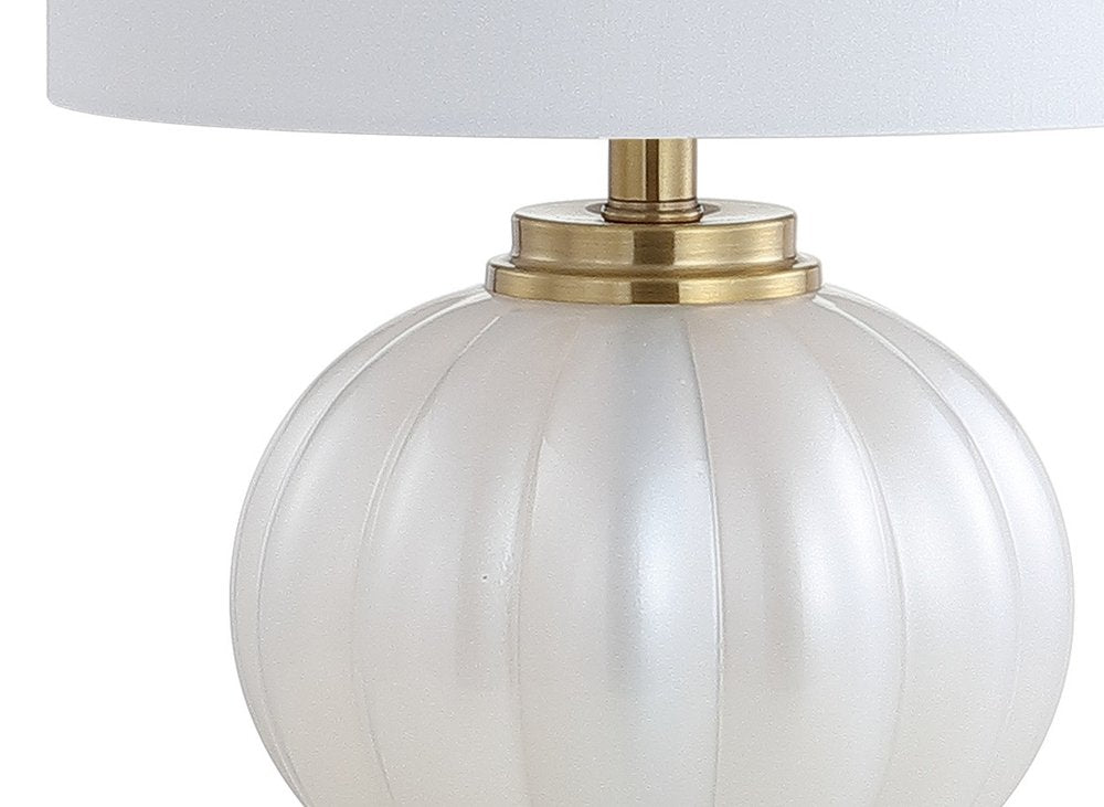 18" Clear Novelty Bedside Lamp With Drum Shade HomeRoots
