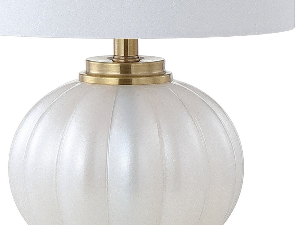 18" Clear Novelty Bedside Lamp With Drum Shade HomeRoots