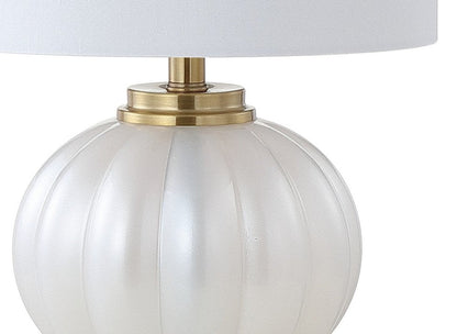 18" Clear Novelty Bedside Lamp With Drum Shade HomeRoots