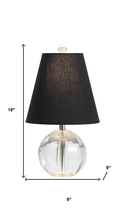16" Clear Novelty Table Lamp With Empire Shade HomeRoots