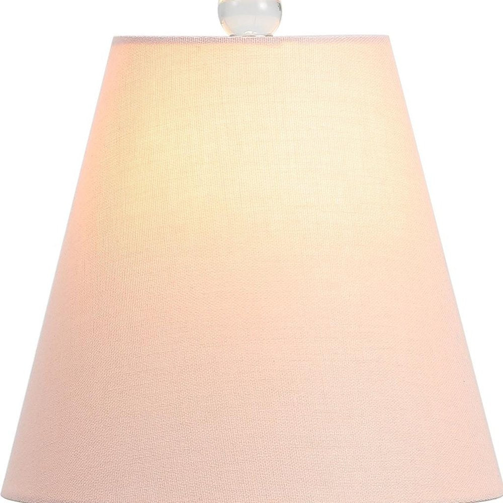 16" Clear Globe Bedside Lamp With Empire Shade HomeRoots