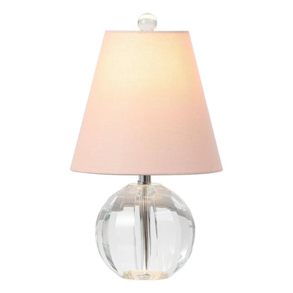 16" Clear Globe Bedside Lamp With Empire Shade HomeRoots