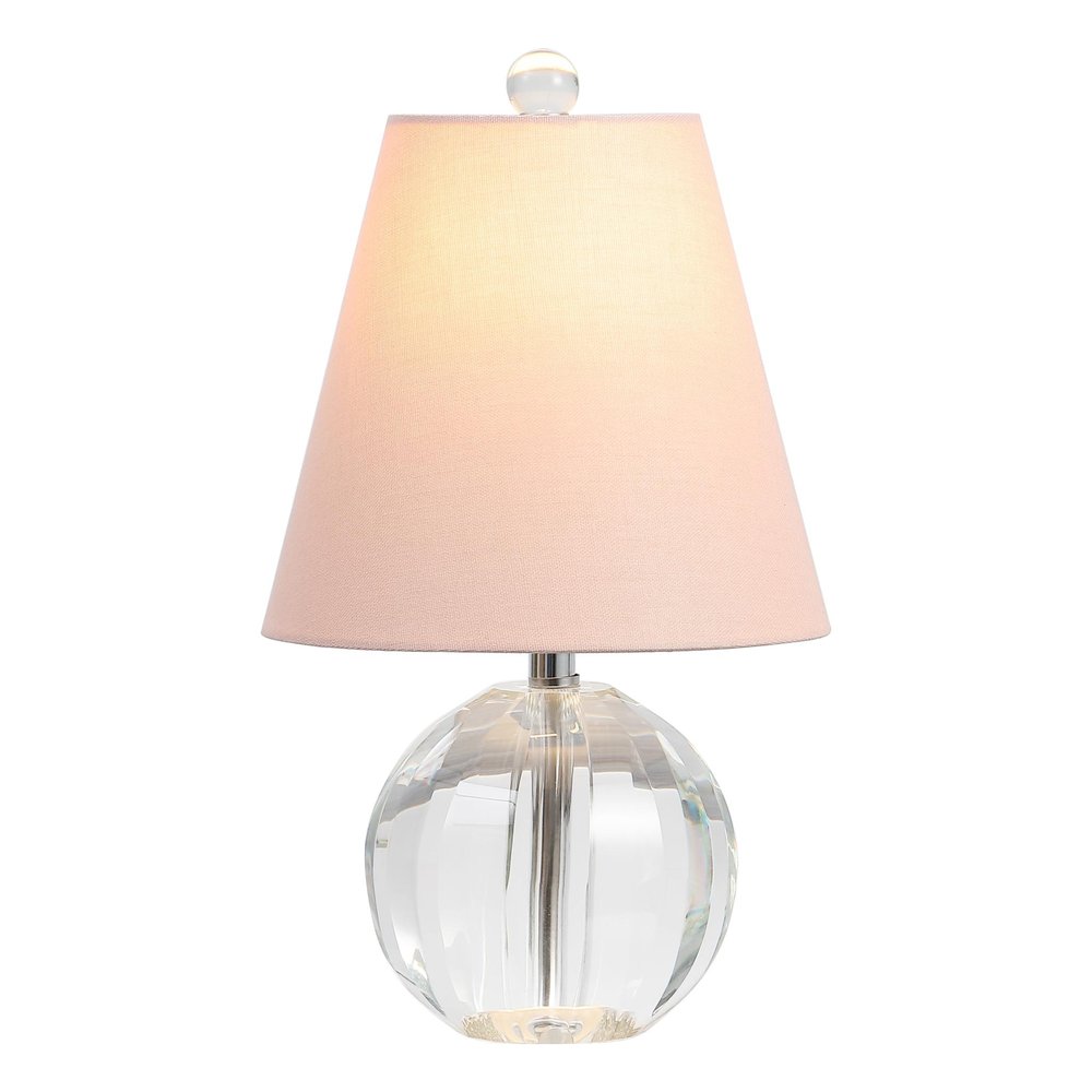 16" Clear Globe Bedside Lamp With Empire Shade HomeRoots