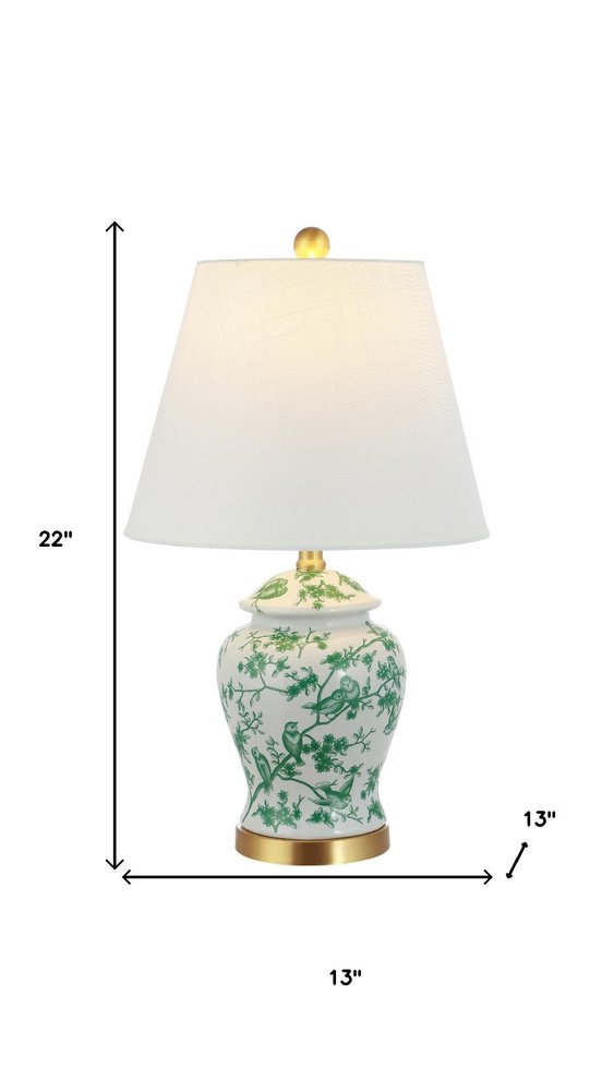 22" Gold Urn Table Lamp With Empire Shade HomeRoots