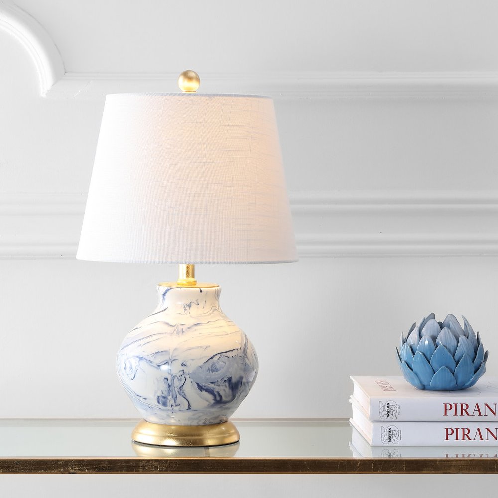21" Gold Novelty Table Lamp With Empire Shade — view 1