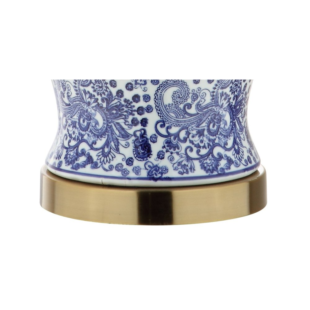 30" Gold Novelty Table Lamp With Drum Shade — view 2
