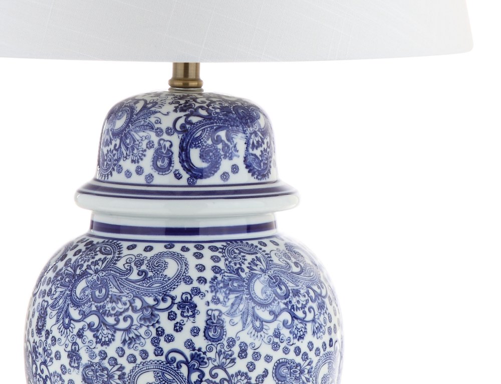 30" Gold Novelty Table Lamp With Drum Shade