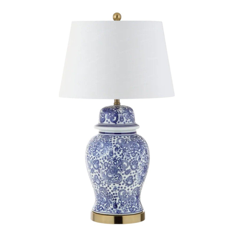 30" Gold Novelty Table Lamp With Drum Shade — view 5