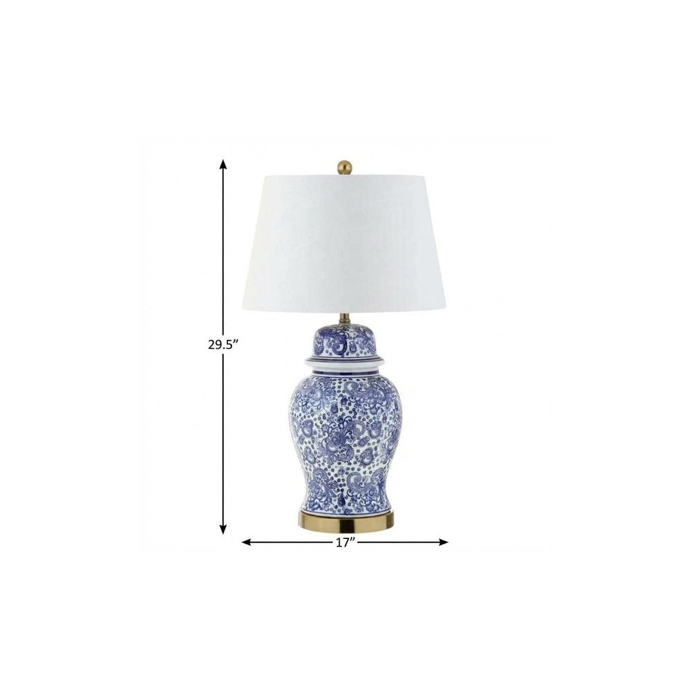 30" Gold Novelty Table Lamp With Drum Shade — view 7