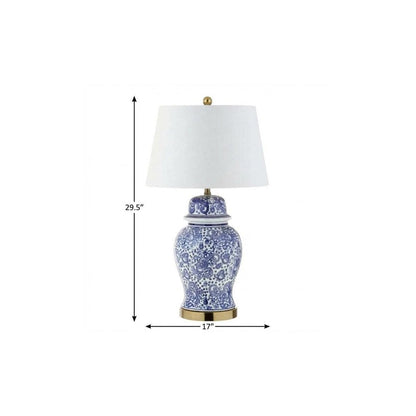 30" Gold Novelty Table Lamp With Drum Shade