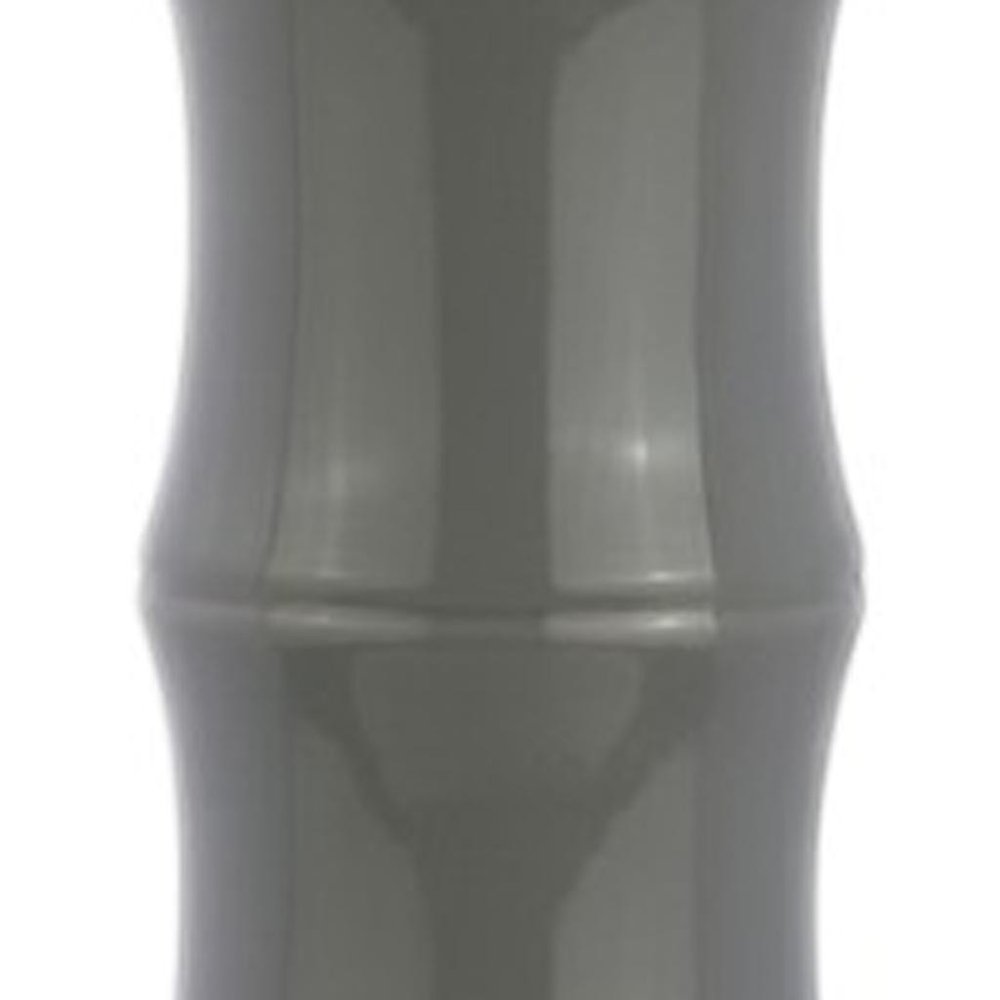 27" Gray And Clear Gourd Bedside Lamp With Drum Shade — view 3