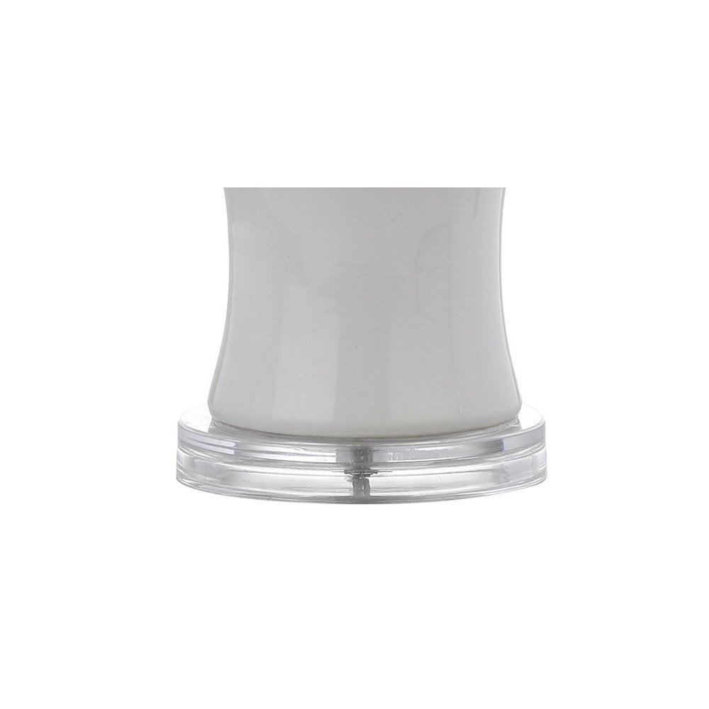 27" Clear Table Lamp With Drum Shade — view 3