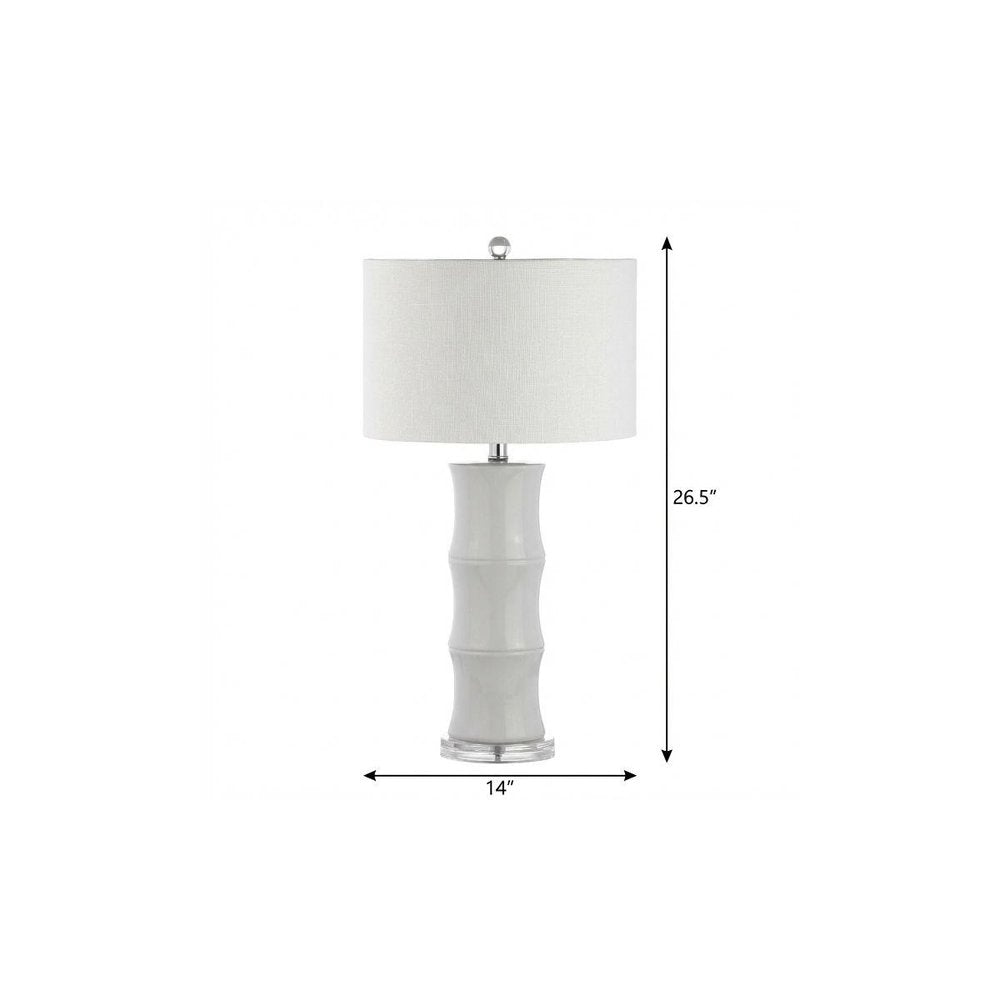 27" Clear Table Lamp With Drum Shade — view 6