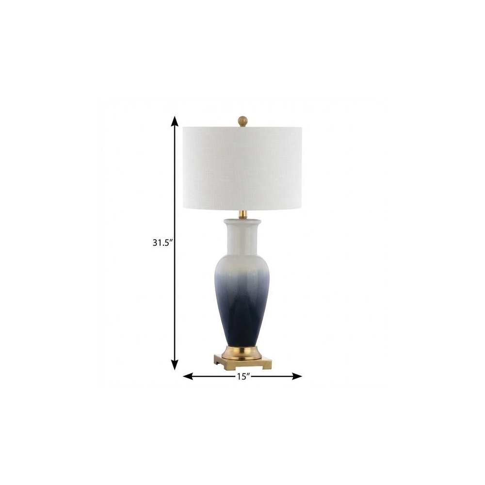 32" Gold Novelty Table Lamp With Drum Shade — view 6