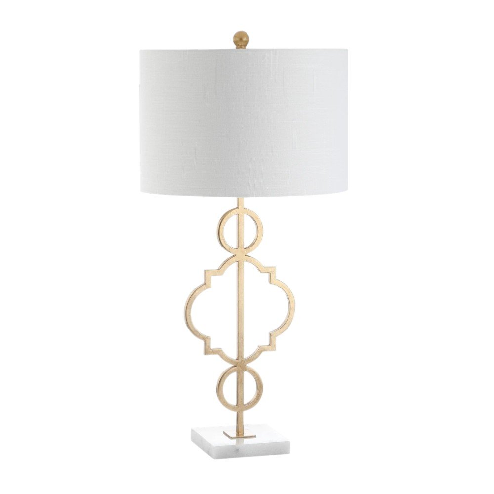 31" White Novelty Table Lamp With Drum Shade — view 6