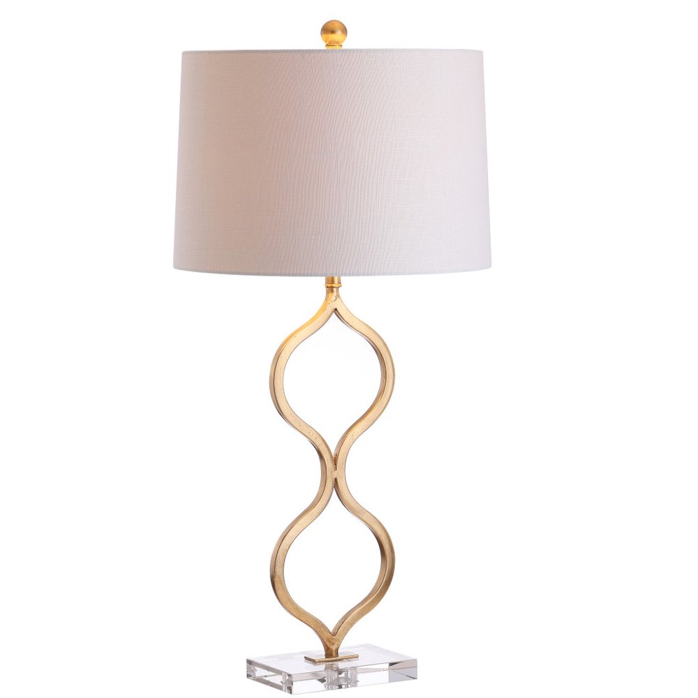 32" Clear Novelty Table Lamp With Drum Shade HomeRoots