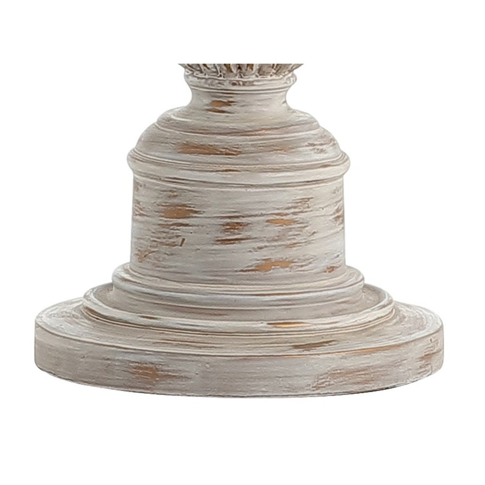 33" White Table Lamp With Drum Shade HomeRoots