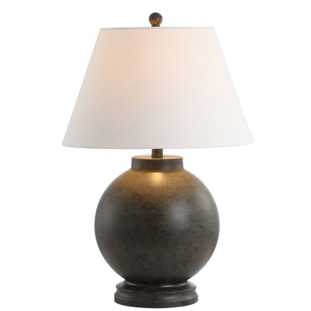 26" Dark Gray Novelty Table Lamp With Drum Shade HomeRoots