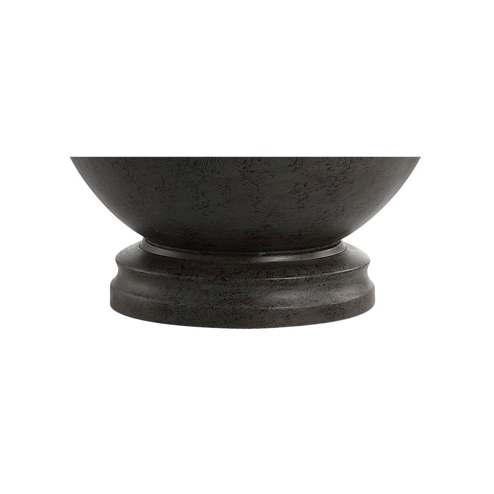 26" Dark Gray Novelty Table Lamp With Drum Shade HomeRoots