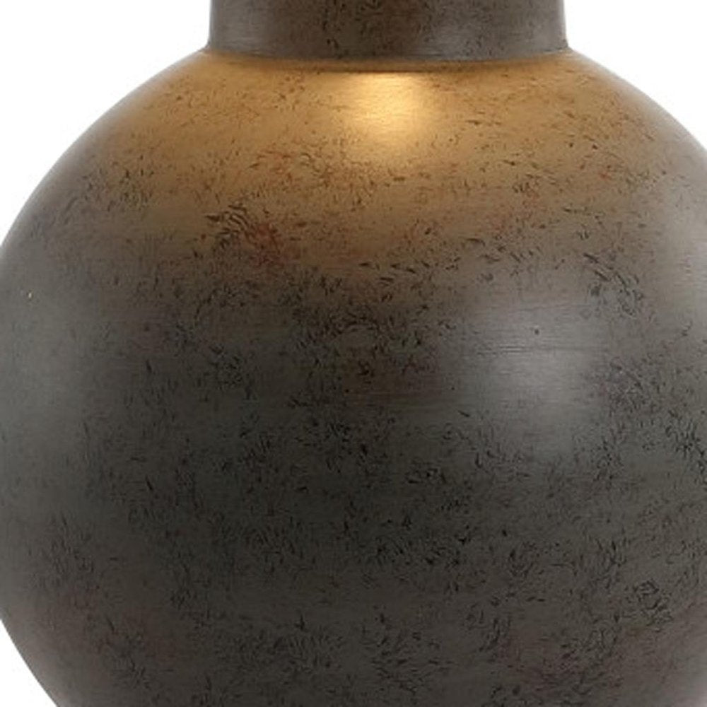 26" Dark Gray Novelty Table Lamp With Drum Shade HomeRoots