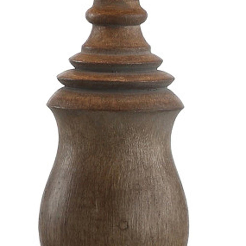 29" Brown Novelty Table Lamp With Globe Shade HomeRoots