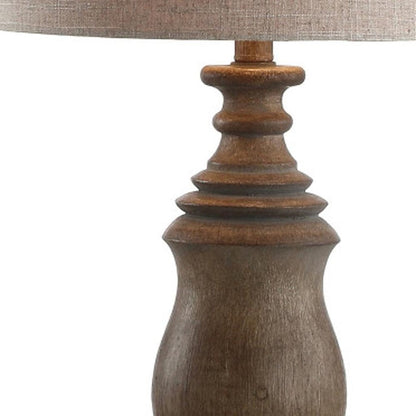 29" Brown Novelty Table Lamp With Globe Shade HomeRoots