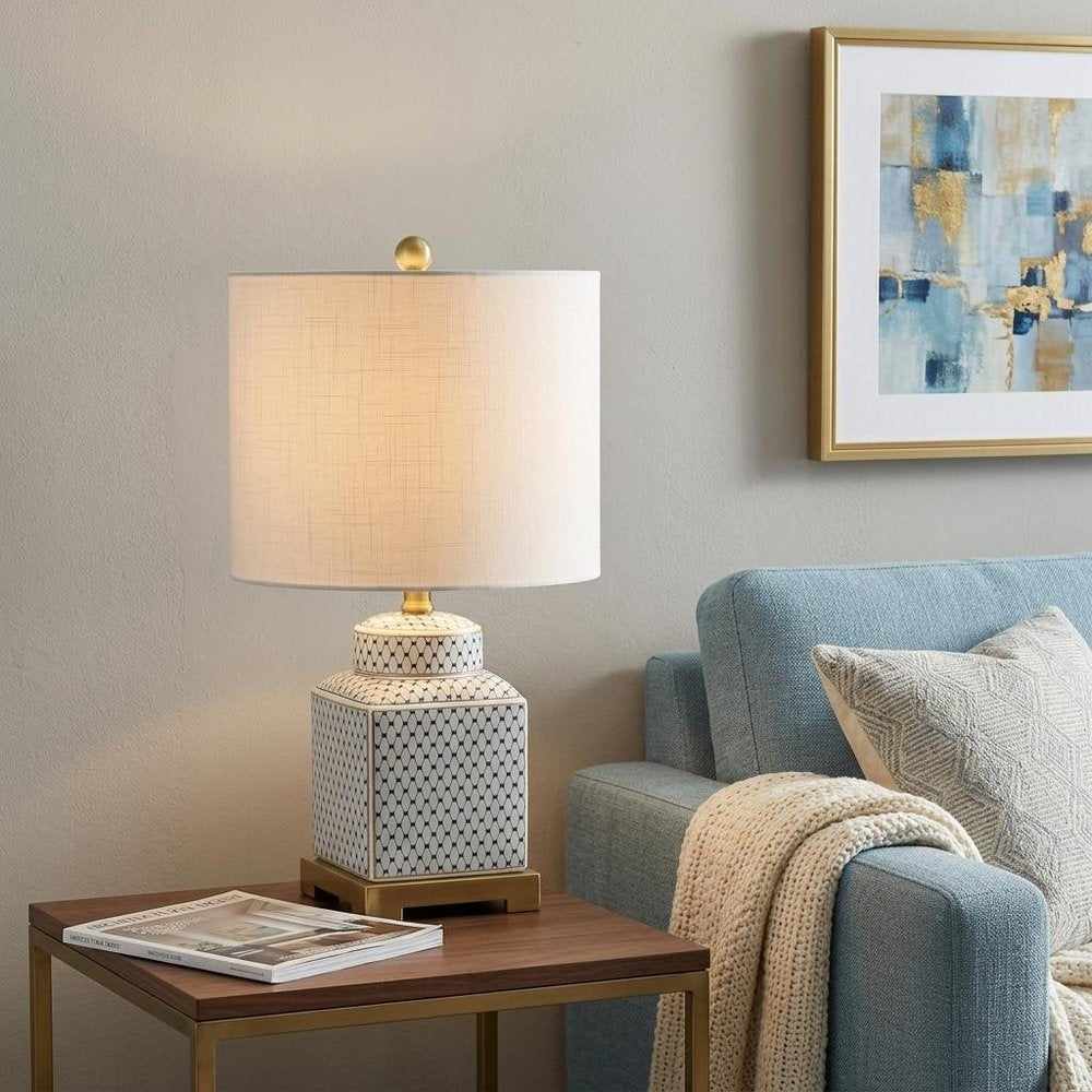 22" Gold Novelty Table Lamp With Globe Shade HomeRoots
