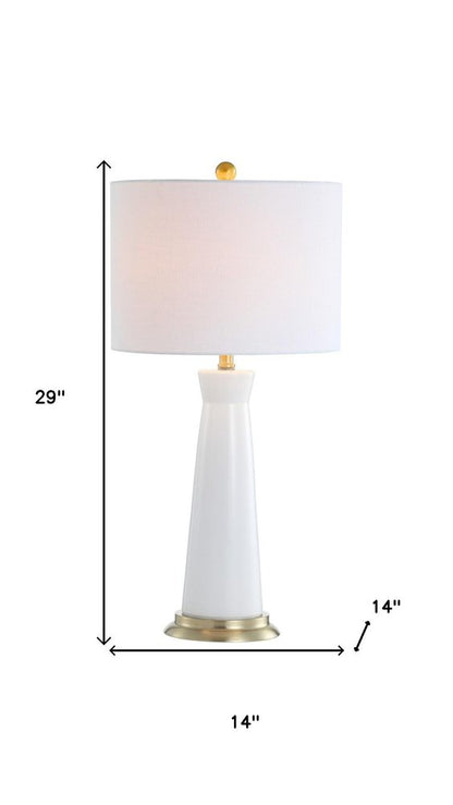 29" Gold Novelty Table Lamp With Globe Shade HomeRoots