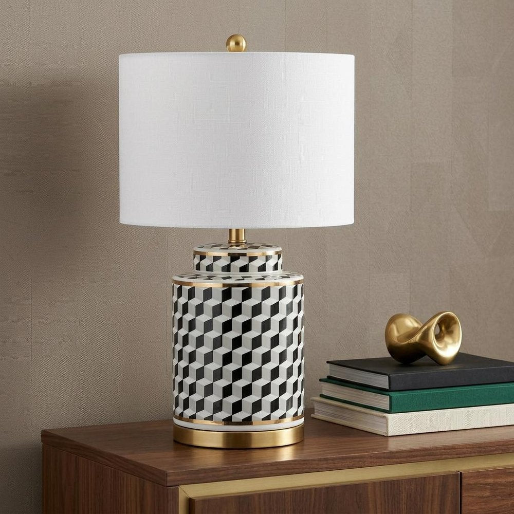 25" Gold Novelty Table Lamp With Globe Shade HomeRoots