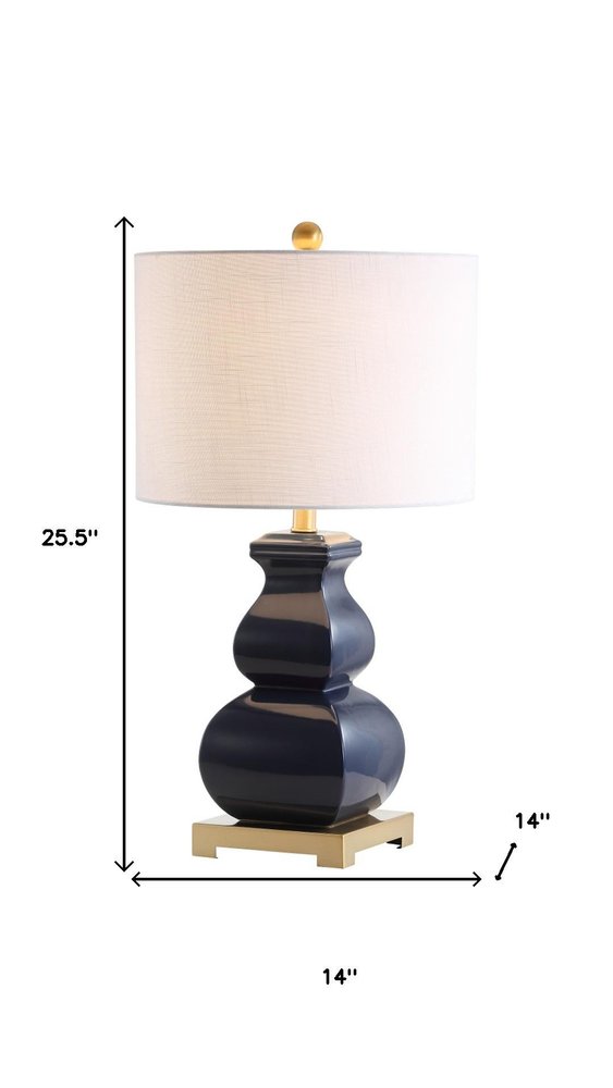 26" Gold Novelty Table Lamp With Globe Shade HomeRoots