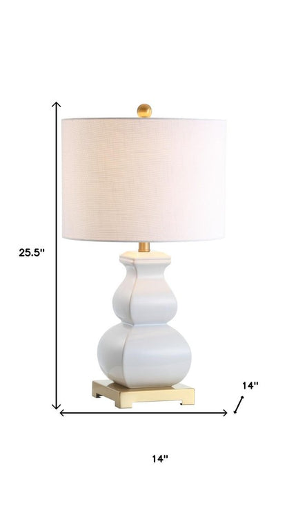 26" Gold Novelty Table Lamp With Globe Shade HomeRoots