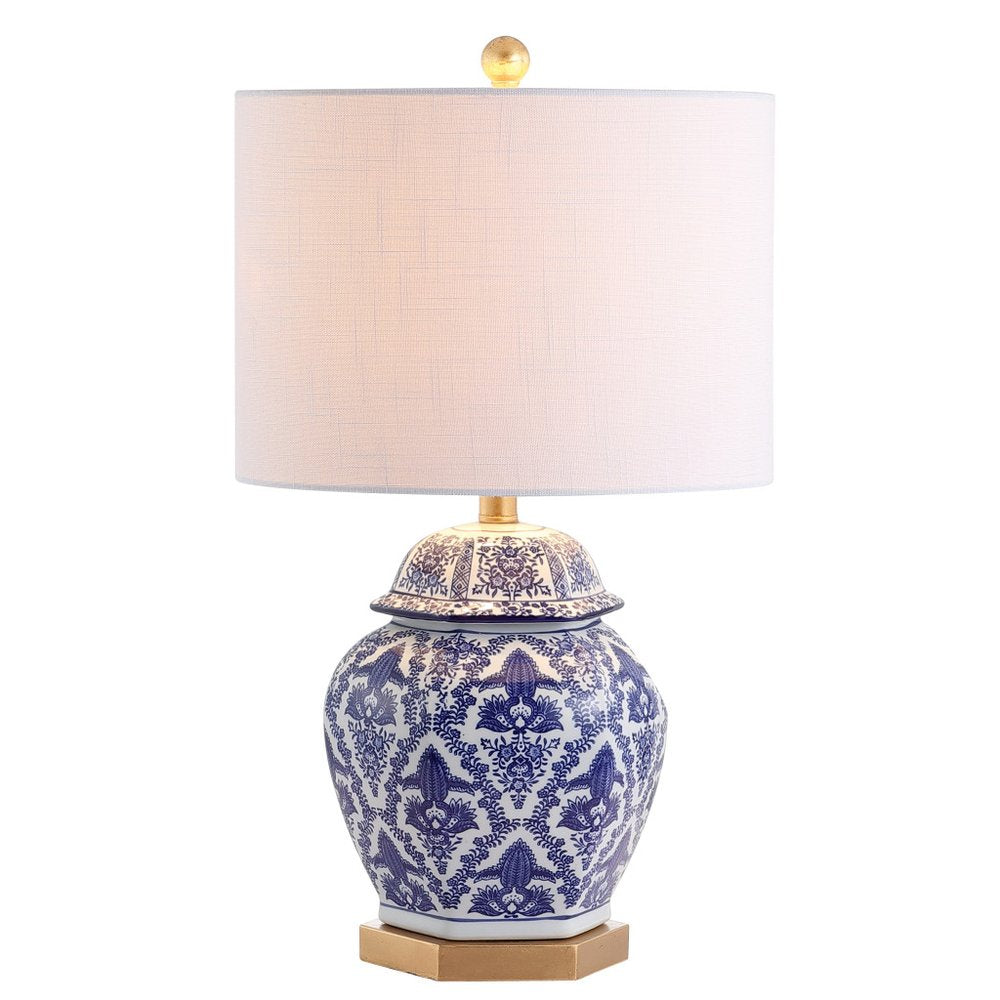 25" Gold Novelty Table Lamp With Drum Shade HomeRoots