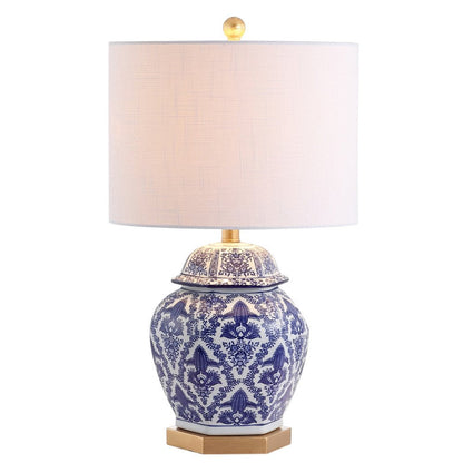 25" Gold Novelty Table Lamp With Drum Shade HomeRoots